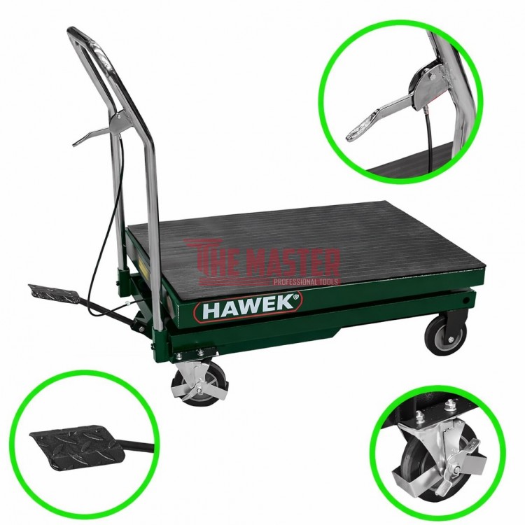 ХИДРАВЛИЧНА ПОВДИГАЩА КОЛИЧКА HAWEK 500 КГ – 260–780 ММ