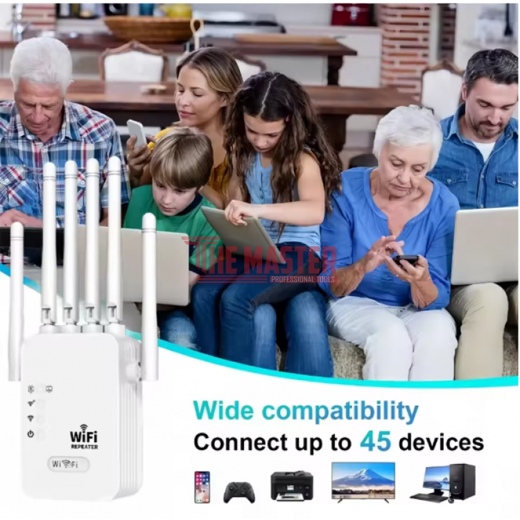 WIFI УСИЛВАТЕЛ 1200 Mbps – ДВУЛЕНТОВ РЕПИТЪР С 6 АНТЕНИ (2.4GHz / 5GHz)
