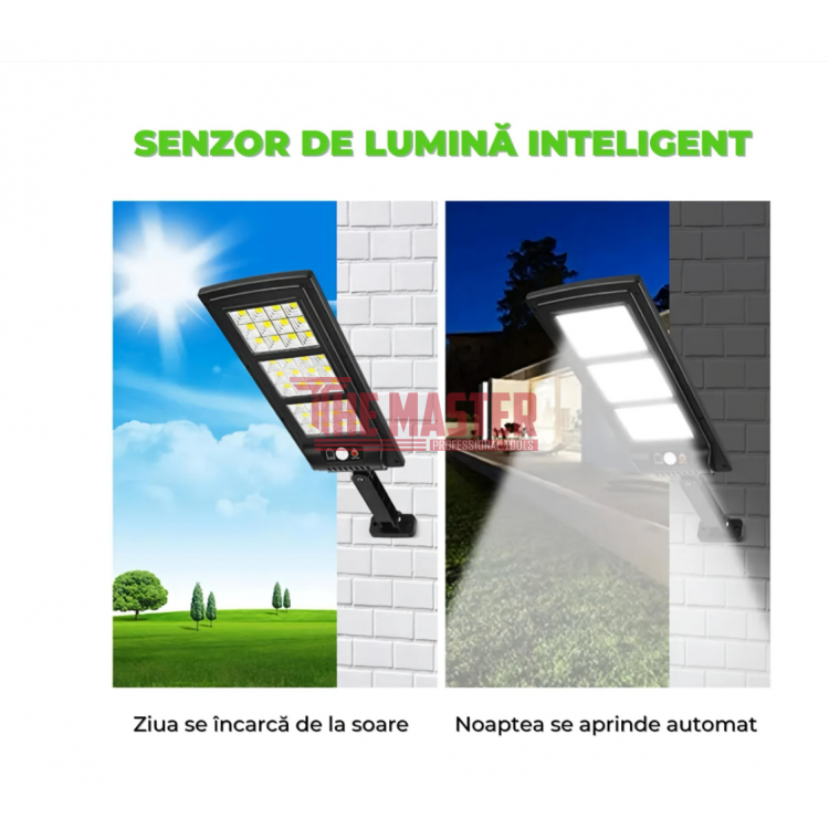 СОЛАРНА LED ЛАМПА DRAGON 2400W – СЪС СЕНЗОР ЗА ДВИЖЕНИЕ И ДИСТАНЦИОННО