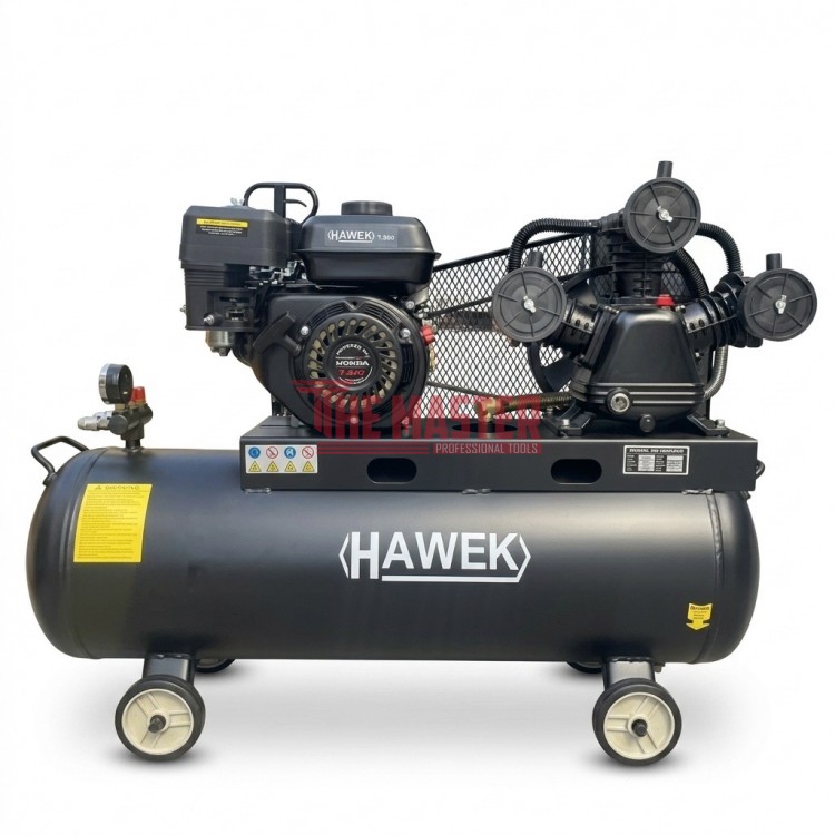 БЕНЗИНОВ КОМПРЕСОР ЗА ВЪЗДУХ 100 ЛИТРА 7.5 HP HAWEK HW-3028 – МОЩНОСТ БЕЗ ЕЛЕКТРИЧЕСТВО