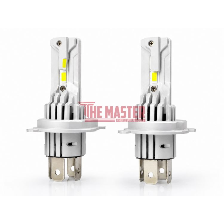 LED КРУШКИ ЗА АВТОМОБИЛНИ ФАРОВЕ MEGALODON H4/H19 – КОМПЛЕКТ 2 БРОЯ, CANBUS, IP68