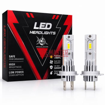 LED КРУШКИ ЗА АВТОМОБИЛНИ ФАРОВЕ MEGALODON H7 CANBUS – КОМПЛЕКТ 2 БРОЯ, IP68