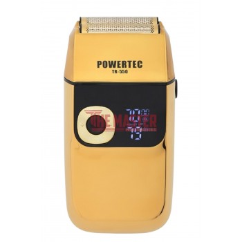 АКУМУЛАТОРЕН РОТАЦИОНЕН ШЕЙВЪР POWERTEC TR-550 – 7900 RPM, 1400 MAH И ПРЕЦИЗЕН ТРИМЕР