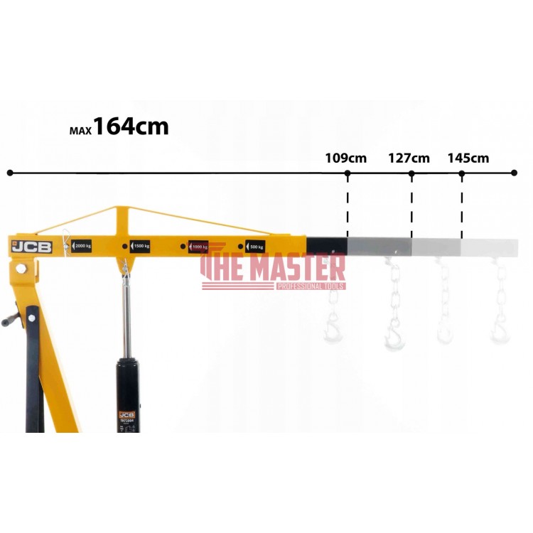ХИДРАВЛИЧЕН, СГЪВАЕМ КРАН ЗА ДВИГАТЕЛИ ТИП ЖИРАФ 2 ТОНА JCB