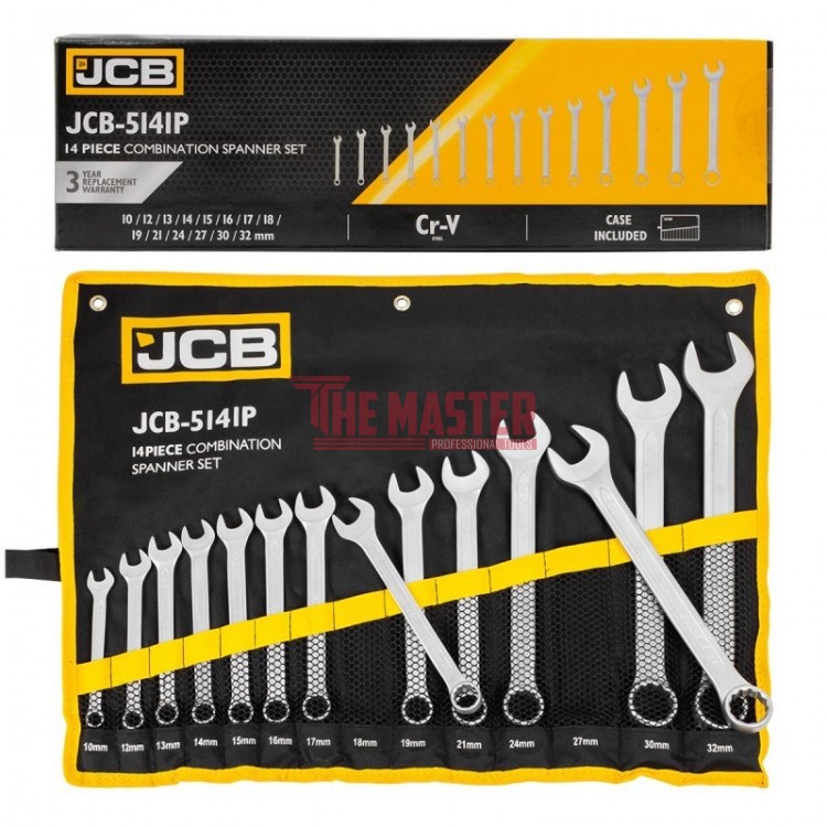 КОМПЛЕКТ ЗВЕЗДОГАЕЧНИ КЛЮЧОВЕ 10 - 32 ММ 14 ЧАСТИ JCB