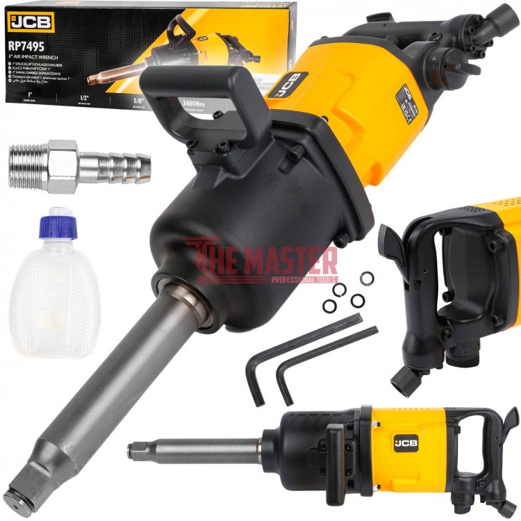 ПНЕВМАТИЧЕН ГАЙКОВЕРТ С ДЪЛЪГ ШПИНДЕЛ 1'' 4000NM JCB