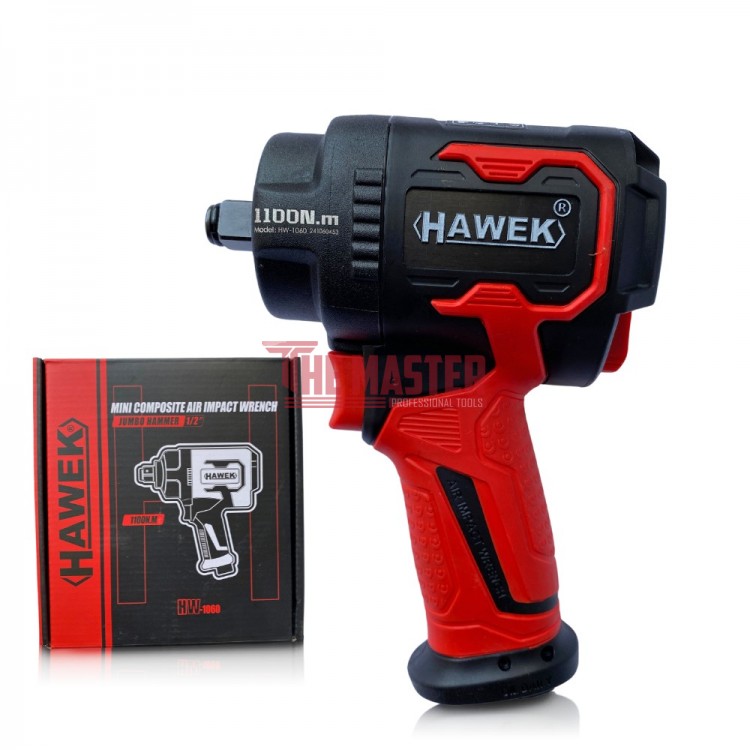 ПНЕВМАТИЧЕН УДАРЕН МИНИ ГАЙКОВЕРТ С КЪС ШПИНДЕЛ 1/2'' 1100NM HAWEK